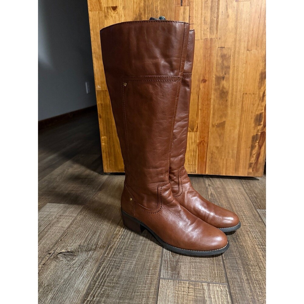 Audrey Brooke Leather Riding Boots Sz. 9 Chestnut
